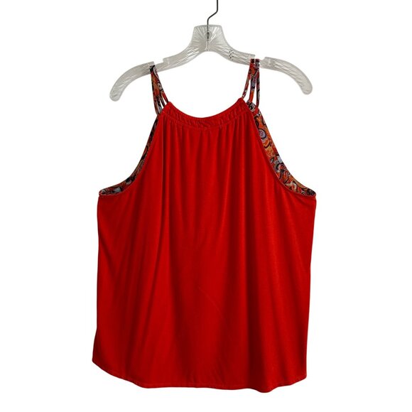 Market & Spruce Womens Paisley Print  Halter Tank Top XL Boho Festival Hippie - Picture 2 of 7